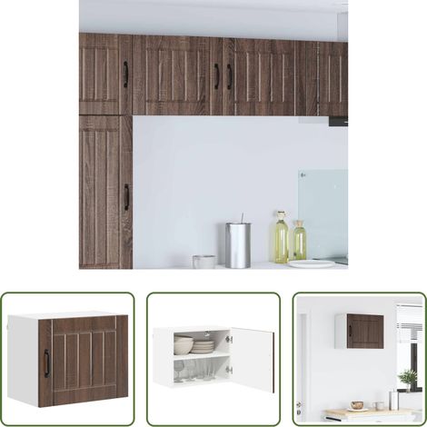Holzschrank - Küchenschrank Braun Eichen-Optik 50 x 31 x 40 cm Holzwerkstoff (1/5)