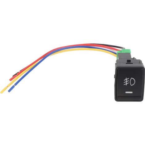Interrupteur à bouton-poussoir 4 pôles 12 V avec indicateur LED, connexion sécurisée antichoc pour feux antibrouillard et bande lumineuse DRL (1/5)