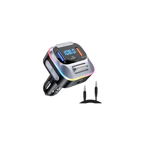 Transmetteur FM Bluetooth voiture – Chargeur rapide PD 20W et QC 18W – Appels mains libres – Bluetooth 5.0 – Musique Hi-Fi avec basses profondes (1/5)