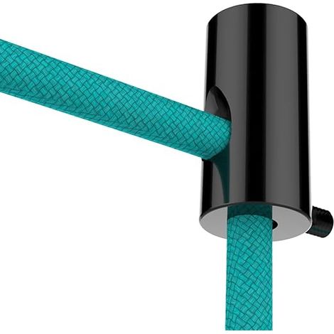 Décentrateurs de Presse-étoupe et Serre-câbles au Mur ou au Plafond, avec système de Blocage, Couleur Noir, pour Lampes et suspensions (1/5)