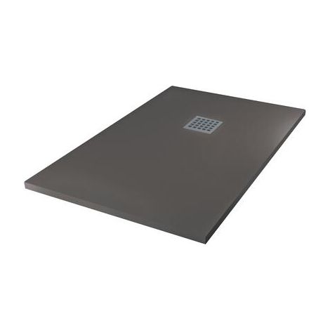 Receveur de douche résine de synthèse Mina gris anthracite 80x120 (1/2)