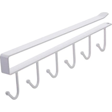 Crochet de rangement sans perçage pour spatule et cuillère de cuisine F7F6 Blanc (1/5)