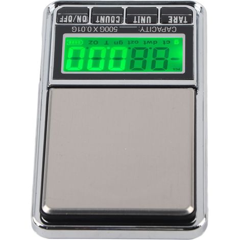 Balance électronique portable pour bijoux, pèse-carats numérique avec écran LCD rétroéclairé vert, précision 0.01g jusqu'à 500g (1/5)