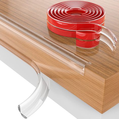 Bande De Protection Pour Coins - PVC Souple Transparente - Pour Tables Murs Et Meubles - 2,5 Mètre Par Rouleau (1/5)