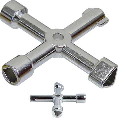 Geko 6200 Llave cruzada universal multiusos 4 en 1 para cabinas de gas o luz (1/4)