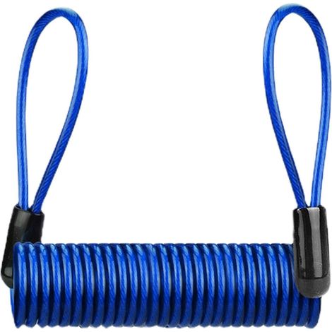 Erinnerungskabel – 1 Stück – Stahl und PVC – Scheibenschloss – Motorrad, Roller, Fahrrad – 120 cm – Schwarz, Rot, Blau (1/5)