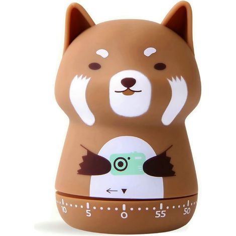 Minuteur de cuisine mécanique panda mignon pour enfants, minuteur manuel de 60 minutes, sans piles, idéal pour la cuisine, les études, la salle de classe et la maison.