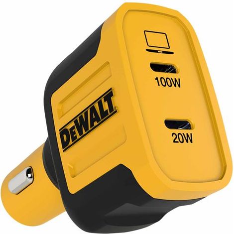 DeWalt 2-Port PPS PD Car Charger with 120W Power Output (Model: DWG 141-0484) (1/3)