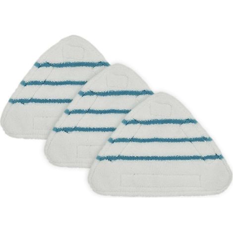 3 Stück Ersatzpads für Dampfmopps, dreieckig, waschbar, Mikrofaser-Reinigungstuch für Bodenreinigungsköpfe