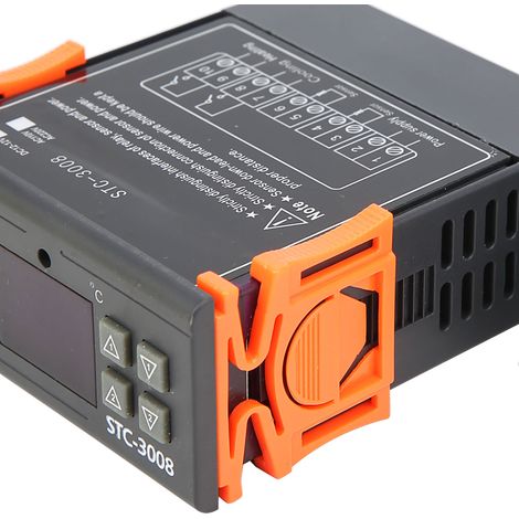 STC-3008 Einstellbarer digitaler Thermostat mit Dual-LED-Anzeige, Dual-NTC-Sonde und Dual-Temperaturregelung (12 V, 24 V, 110–220 V) (1/5)