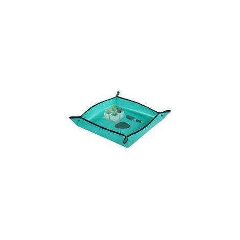 Tapis de rempotage de Plantes,Tapis de Jardinage PE Pliable Imperméable Tapis de Rempotage pour Semis d'intérieur Tapis de Plantation Succulente (68x68cm, Vert) NPTERBL (1/5)