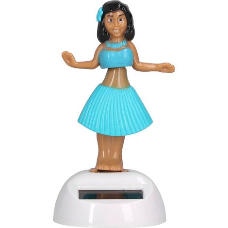 Figurine dansante solaire avec hochement de tête, ornement pour tableau de bord bleu (1/5)
