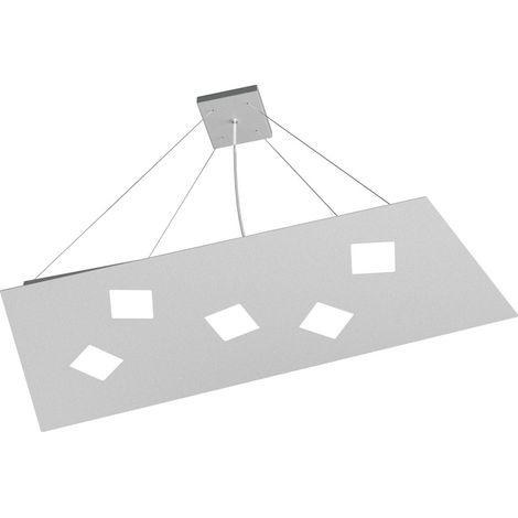 Sospensione Moderna Note Metallo Grigio 5 Luci Gx53 (1/4)