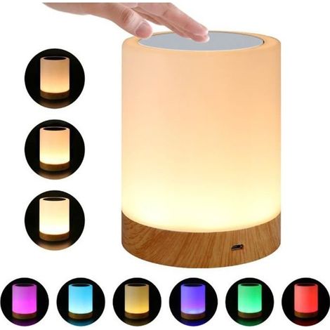 SURENHAP Lampe de chevet à capteur tactile LED Dimmable Lampe de table à langer de couleur 111152377-Ywey (1/5)