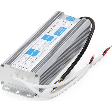 Greenice – Transformateur pour luminaire 150W 24VDC – Étanche IP67 pour extérieur – Protection contre les pics de tension – Installation facile