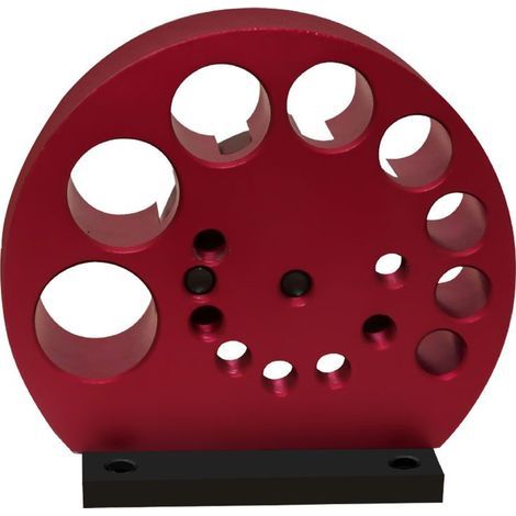 Kit de gabarit pour fabrication de chevilles, alliage d'aluminium, barre carrée en bois, outil auxiliaire de tournage, lame en carbure avec 8 trous de diamètres différents, perceuse électrique, tige d (1/5)