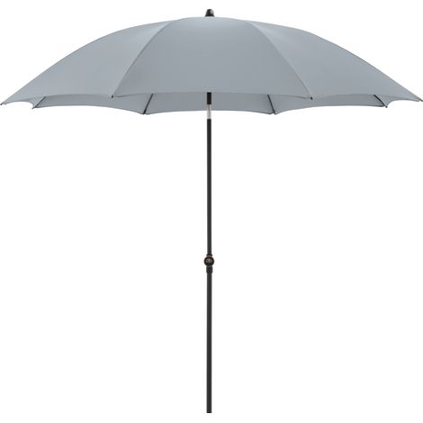 Doppler Mittelmastschirm "myZone Manual" Ø200 cm, hellgrau, Bezug aus 100% Polyester, Gestell aus Stahl, Gewicht 15,9 kg (1/5)