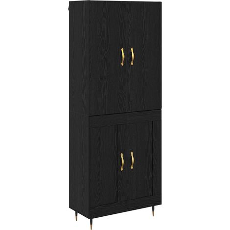 Maison Exclusive - Alacena Roble Negro 69,5 x 34 x 180 cm Madera