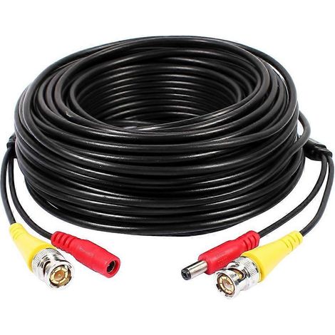 30 m DC BNC-Videostromkabel für CCTV-Kameras, dünn (3,8 mm) (1/3)