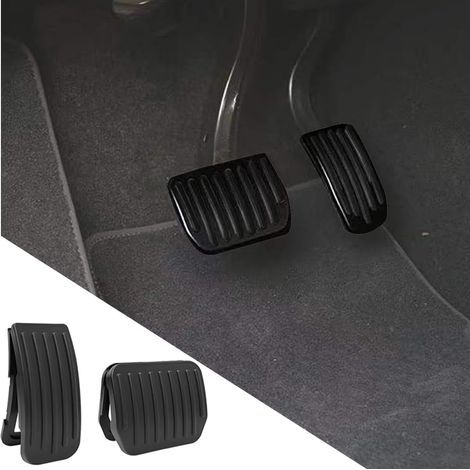 2pcs Coussinets de Pédale D'Embrayage, Pédales de Voiture, Pédales Antidérapantes Universelles de Voiture, Voiture Universelle Pédale Frein a Essence Automatique Antidérapante(Noir) (1/4)