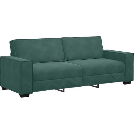 Canapé à 3 places,Sofa pour Salon,Banquette Vert foncé 180 cm Velours CFW842092 (1/5)