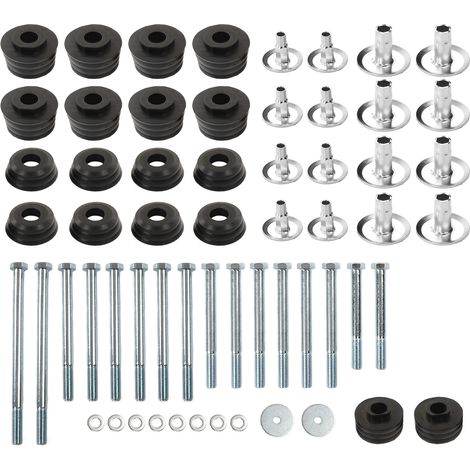 GARRYFIZH Kit de 60 silent-blocs de caisse KF04060BK, remplacement pour Ford Super Duty 2WD/4WD 2008‑2016