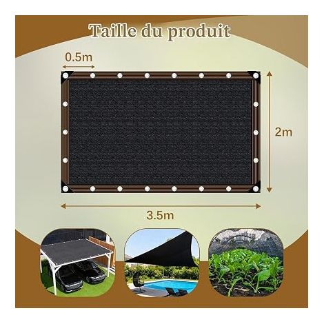 Sun Protection Shading Net 2 x 3.5 m for Pergola Terrace Greenhouse Chicken Coop Garden Balcony (1/4)