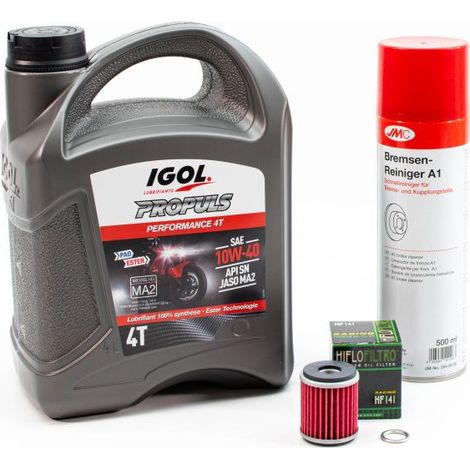 Kit Entretien Vidange Standard pour YAMAHA YZF-R 125 de 2008 à 2021 - IGOL PROPULS PERFORMANCE 10W40 4L