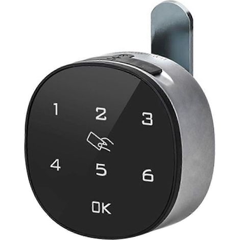 Serrure de tiroir intelligente 2025 avec lecteur de carte à code numérique, serrure électronique pour armoire, idéale pour la sécurité de la maison et du bureau, noire, 20 mm (1/5)