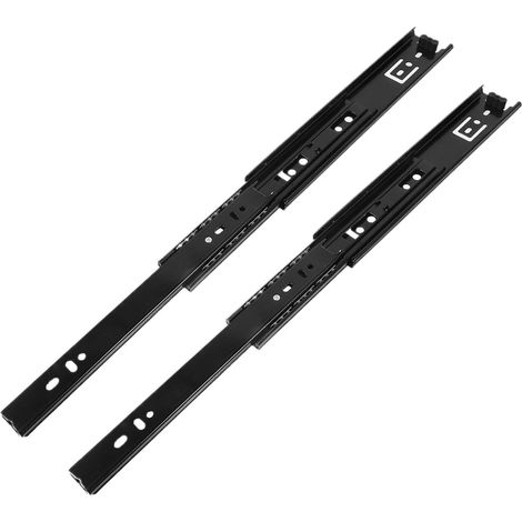 Lot de 2 glissières tiroir en acier inoxydable à extension complète (1/5)