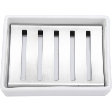 Porte-savon, durable et facile à nettoyer, un plateau en céramique, pour salle de bain extérieure, hôtel intérieur (1/5)