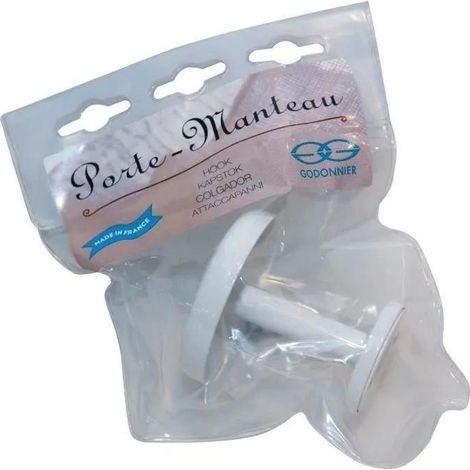 Godonnier Wandhaken 1T Epoxy Weiß Skin 65 mm