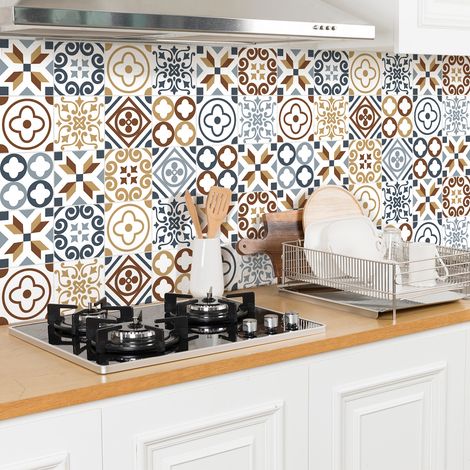 Sticker Mural Carrelage adhésif Cuisine Salle de Bain - 30 STICKERS CARRELAGES AZULEJOS NINOCITO - 30stickers10x10cm (1/5)