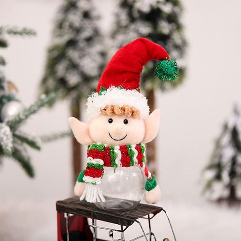 Pot À Bonbons De Noël - Décoration Arbre De Noël En Forme De Bonbon À Rayures - Pour Intérieur Et Cadeaux Enfants - Lot De 1 (1/5)