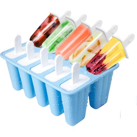 Silicone Moule Glace Moule À Glace En Silicone 10 Cavités, Antiadhésif, Lavable Au Lave-Vaisselle, Sans BPA (1/5)