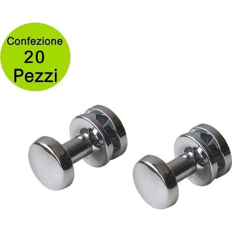 Multipack da 10 coppie pika' appendini per radiatori liu' classic colore cromato (1/2)