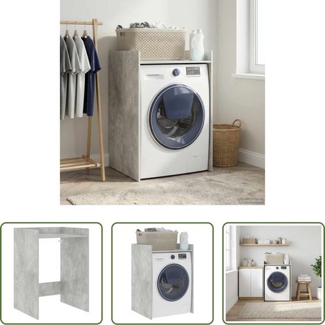 Armoire machine à laver - Armoire pour machine à laver Béton 67,5 x 62 x 97 cm (1/5)