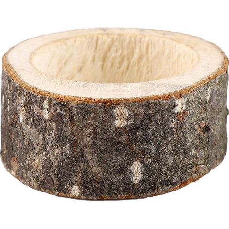 Bougeoir en Bois de tas de Bois, Porte-Bougie à la Main, Support aux chandelles, bougeoir en rondins de Pot de Fleurs, décor d'ornement pour la Maison(s) (1/5)