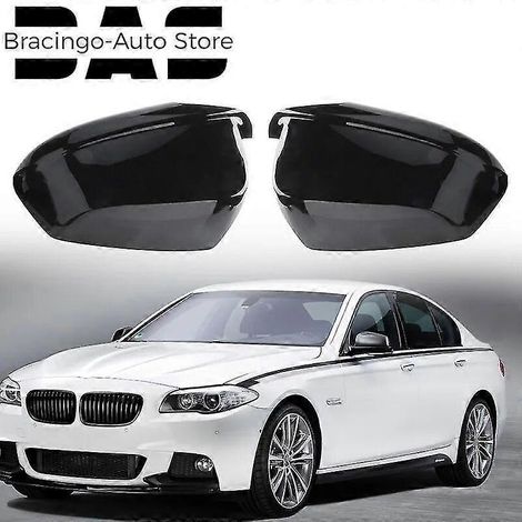 Bracingo Passend für BMW 5er F10 F11 F18 2010-2013 Vor-Facelift Auto-Rückspiegel-Dekorkappen Glänzend Schwarz Außenspiegelabdeckung (1/5)