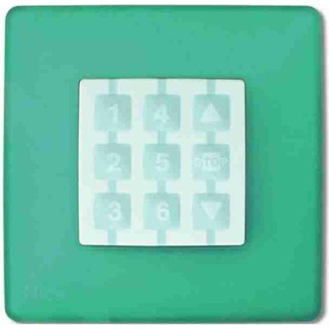 NICE OPLA WSS - Placa de pared cuadrada, color verde agua, paquete de 1 unidad