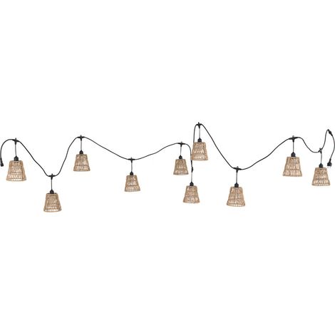 Guirnalda de 10 luces de plástico beige con bombilla 500x14x14h cm (1/5)