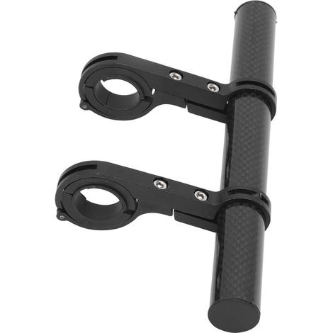 Support de guidon vélo en tube carbone 20CM, support pour phare avant, rallonge de potence, noir 20CM (1/5)