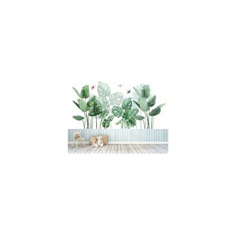 Stickers muraux plante tropical autocollant, feuille palmier.- (1/4)