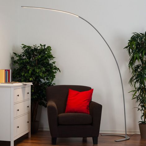 [GEBRAUCHT] Lindby Silberne Led Stehlampe Danua Stehleuchte Standlampe Leuchte Bogenform 361 B-Ware