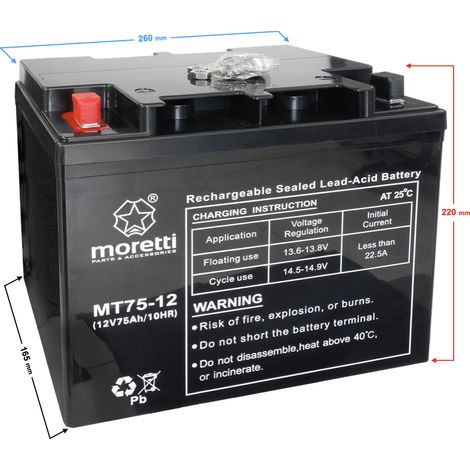 Batterie Moretti UPS MT75-12 (1/3)