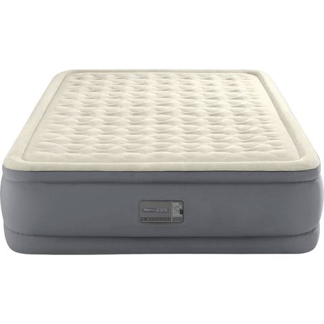 Intex – Matelas gonflable 2 places 203x152x46 cm – TPU élastique – Gonfleur électrique intégré – Confort FiberTech