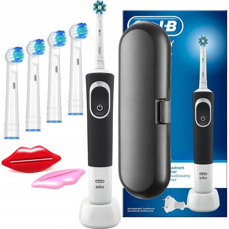 Oral-B Vitality100 CrossAction Elektrische Zahnbürste, schwarzes Etui