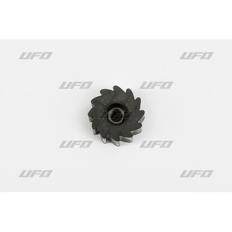 Rullo catena UFO per Kawasaki KXF 250 '09-'20, KXF 450 '09-'18, colore nero, dentato (8X38X24MM) 79-5014