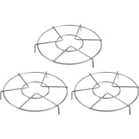 3 Pièces de Support de Cuisson à la Vapeur 7,1" de Diamètre en Acier Inoxydable Trépieds de Cuisson à la Vapeur pour Autocuiseurs Électriques, Poêles, Argent (Hauteur de 1,2") (1/5)