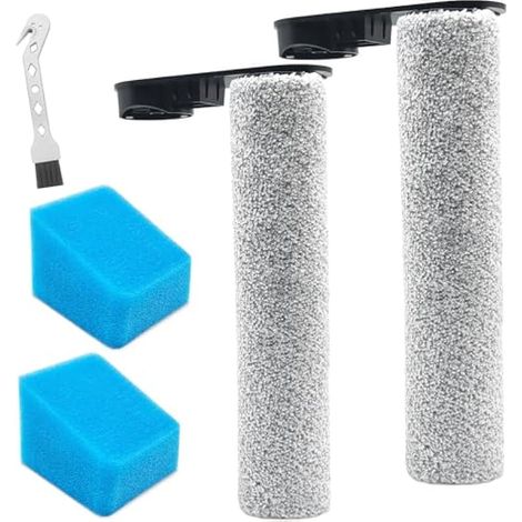 Spazzola a rullo compatibile + filtro per Eureka NEW430, ricambi per aspirapolvere a secco e a umido JONR ED12, set di accessori composto da 2 spazzole a rullo + 2 filtri